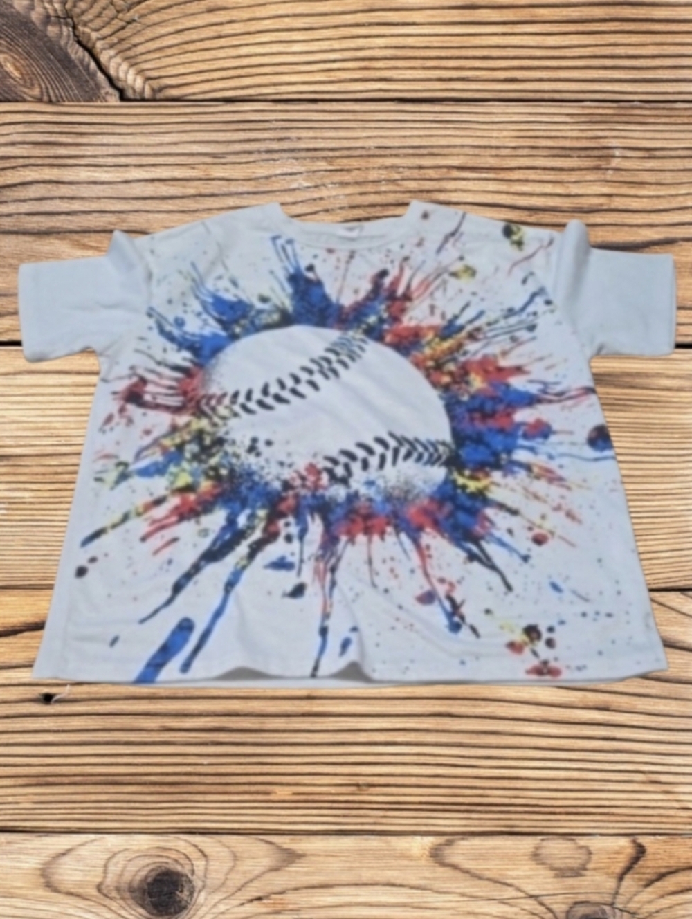 BOY'S SHEIN BASEBALL SPLAT SHIRT